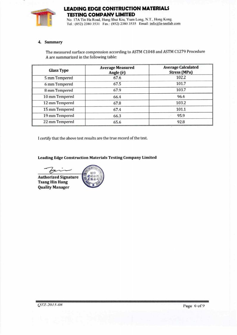 钢化玻璃表面应力测试报告6